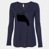 Women's Flowy Long Sleeve V-Neck Tee Thumbnail