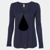 Women's Flowy Long Sleeve V-Neck Tee Thumbnail