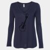 Women's Flowy Long Sleeve V-Neck Tee Thumbnail