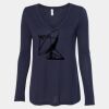 Women's Flowy Long Sleeve V-Neck Tee Thumbnail