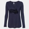 Women's Flowy Long Sleeve V-Neck Tee Thumbnail