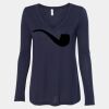 Women's Flowy Long Sleeve V-Neck Tee Thumbnail