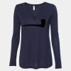 Women's Flowy Long Sleeve V-Neck Tee Thumbnail
