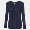 Women's Flowy Long Sleeve V-Neck Tee Thumbnail