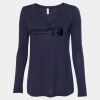 Women's Flowy Long Sleeve V-Neck Tee Thumbnail