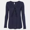 Women's Flowy Long Sleeve V-Neck Tee Thumbnail