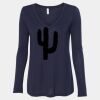 Women's Flowy Long Sleeve V-Neck Tee Thumbnail