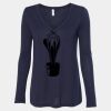 Women's Flowy Long Sleeve V-Neck Tee Thumbnail