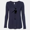 Women's Flowy Long Sleeve V-Neck Tee Thumbnail