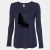 Women's Flowy Long Sleeve V-Neck Tee Thumbnail