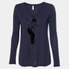 Women's Flowy Long Sleeve V-Neck Tee Thumbnail