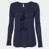 Women's Flowy Long Sleeve V-Neck Tee Thumbnail