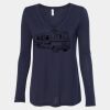 Women's Flowy Long Sleeve V-Neck Tee Thumbnail