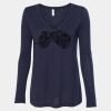 Women's Flowy Long Sleeve V-Neck Tee Thumbnail