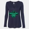 Women's Flowy Long Sleeve V-Neck Tee Thumbnail