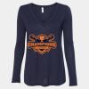 Women's Flowy Long Sleeve V-Neck Tee Thumbnail