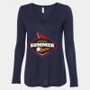 Women's Flowy Long Sleeve V-Neck Tee Thumbnail