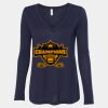 Women's Flowy Long Sleeve V-Neck Tee Thumbnail