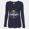 Women's Flowy Long Sleeve V-Neck Tee Thumbnail