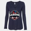Women's Flowy Long Sleeve V-Neck Tee Thumbnail