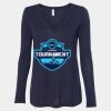 Women's Flowy Long Sleeve V-Neck Tee Thumbnail