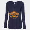 Women's Flowy Long Sleeve V-Neck Tee Thumbnail