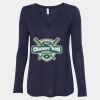 Women's Flowy Long Sleeve V-Neck Tee Thumbnail