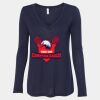 Women's Flowy Long Sleeve V-Neck Tee Thumbnail