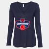 Women's Flowy Long Sleeve V-Neck Tee Thumbnail