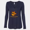 Women's Flowy Long Sleeve V-Neck Tee Thumbnail