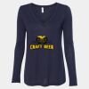 Women's Flowy Long Sleeve V-Neck Tee Thumbnail