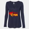 Women's Flowy Long Sleeve V-Neck Tee Thumbnail