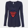 Women's Flowy Long Sleeve V-Neck Tee Thumbnail