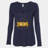 Women's Flowy Long Sleeve V-Neck Tee Thumbnail
