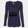 Women's Flowy Long Sleeve V-Neck Tee Thumbnail