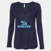Women's Flowy Long Sleeve V-Neck Tee Thumbnail