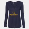 Women's Flowy Long Sleeve V-Neck Tee Thumbnail