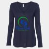 Women's Flowy Long Sleeve V-Neck Tee Thumbnail