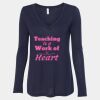 Women's Flowy Long Sleeve V-Neck Tee Thumbnail