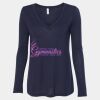 Women's Flowy Long Sleeve V-Neck Tee Thumbnail