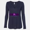 Women's Flowy Long Sleeve V-Neck Tee Thumbnail
