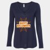 Women's Flowy Long Sleeve V-Neck Tee Thumbnail