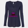 Women's Flowy Long Sleeve V-Neck Tee Thumbnail