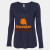 Women's Flowy Long Sleeve V-Neck Tee Thumbnail