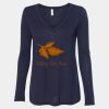 Women's Flowy Long Sleeve V-Neck Tee Thumbnail