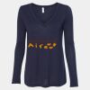 Women's Flowy Long Sleeve V-Neck Tee Thumbnail