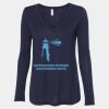 Women's Flowy Long Sleeve V-Neck Tee Thumbnail