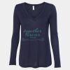 Women's Flowy Long Sleeve V-Neck Tee Thumbnail