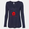 Women's Flowy Long Sleeve V-Neck Tee Thumbnail