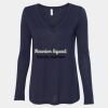 Women's Flowy Long Sleeve V-Neck Tee Thumbnail